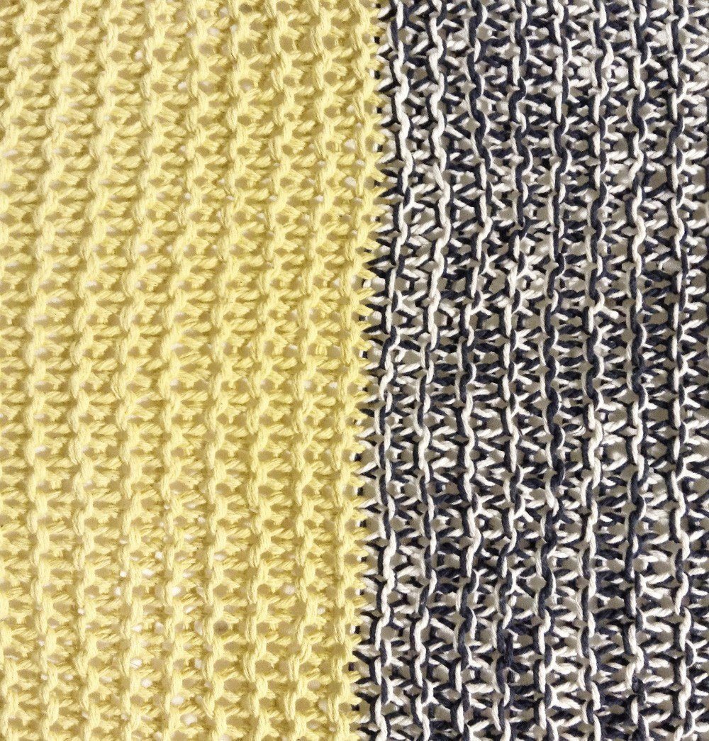 Handmade Knitted Floor Cushion | Mottled Grey & Custard - GFURN