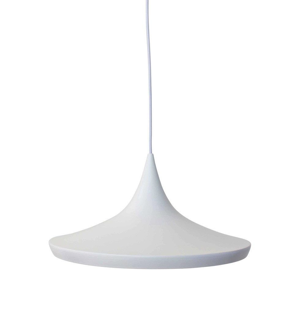 White Pendant Light - Jayda Wide Pendant Lamp - White