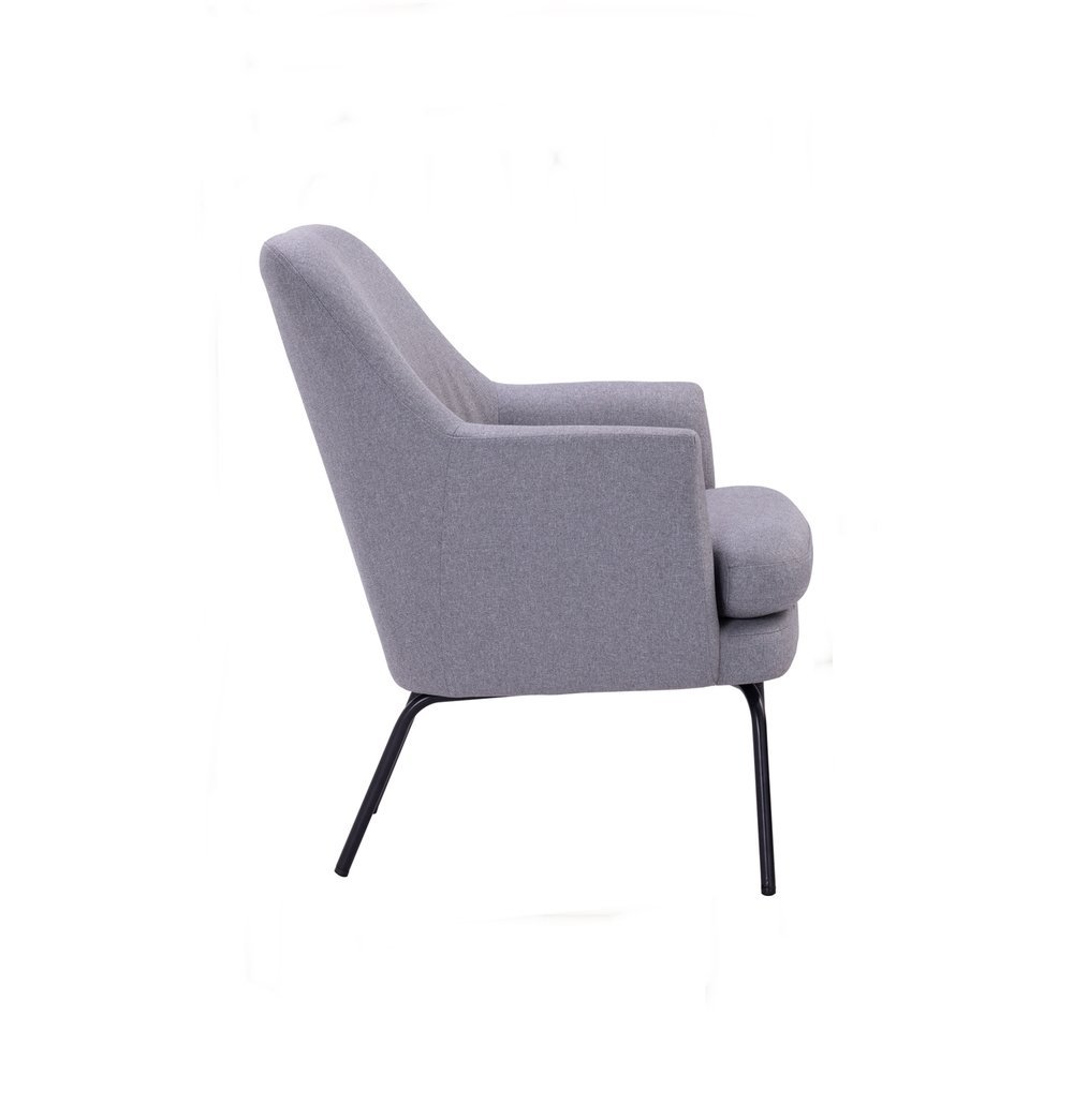 Lucian Lounge Chair - Pewter Grey - GFURN