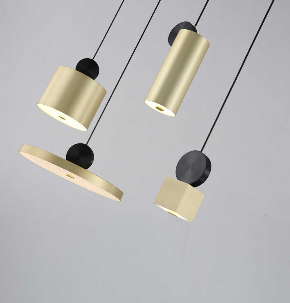 Synnove Pendant Lamp - Rectangular Canopy - Circular+Cube+Cylinder+Round - GFURN